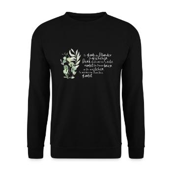 Believe that miracles happen to you - Poem Rilke - Unisex Sweatshirt - black - Front - Alina (178cm) & Michal (187cm)