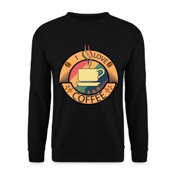Coffee. I love coffee - Unisex Sweatshirt - black - Front - Alina (178cm) & Michal (187cm)