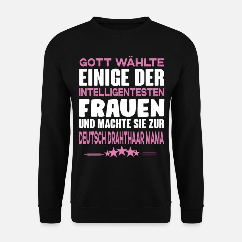 Deutsch Drahthaar - Deutsch Drahthaar Hund - Unisex Pullover - Schwarz