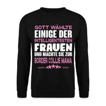 Border Collie - Border Collie Hund - Unisex Pullover - Schwarz - Vorne - Alina (178cm) & Michal (187cm)