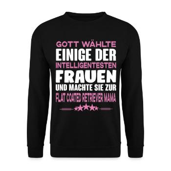 Flat Coated Retriever - Flat Coated Retriever - Unisex Pullover - Schwarz - Vorne - Alina (178cm) & Michal (187cm)