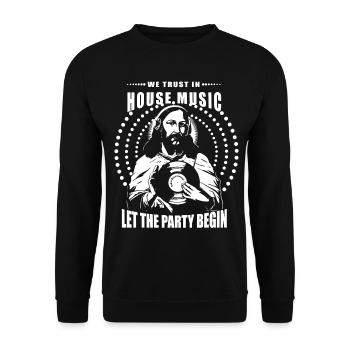 House Music Vinyle - Sweat-shirt Unisexe - noir - Devant - Alina (178cm) & Michal (187cm)