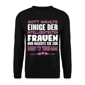 Russkiy Toy Terrier - Russkiy Toy Terrier - Unisex Pullover - Schwarz - Vorne - Alina (178cm) & Michal (187cm)