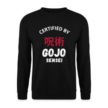 Certified by Gojo Sensei Otaku Manga Anime - Unisex Sweatshirt - black - Front - Alina (178cm) & Michal (187cm)