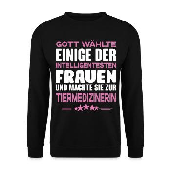 Tiermedizin - Tiermedizinerin - Unisex Pullover - Schwarz - Vorne - Alina (178cm) & Michal (187cm)