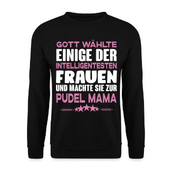 Pudel - Unisex Pullover - Schwarz - Vorne - Alina (178cm) & Michal (187cm)