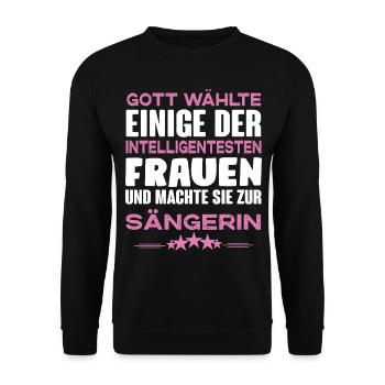 Sängerin - Unisex Pullover - Schwarz - Vorne - Alina (178cm) & Michal (187cm)