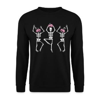 Drôle de squelettes dansants Ballerine d’Halloween - Sweat-shirt Unisexe - noir - Devant - Alina (178cm) & Michal (187cm)