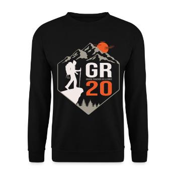 GR 20 Korsischer Wanderweg GR 20 - Unisex Pullover - Schwarz - Vorne - Alina (178cm) & Michal (187cm)