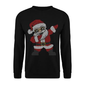 Santa Claus Dabbing Santa Claus Ugly Christmas - Unisex Sweatshirt - black - Front - Alina (178cm) & Michal (187cm)