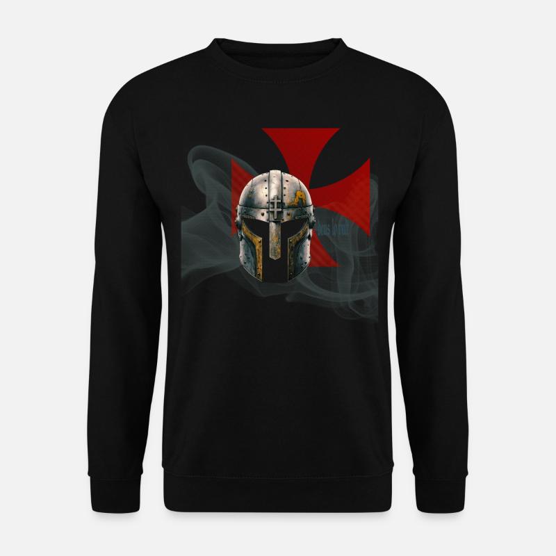Medieval Templar helmet - Unisex Sweatshirt - black