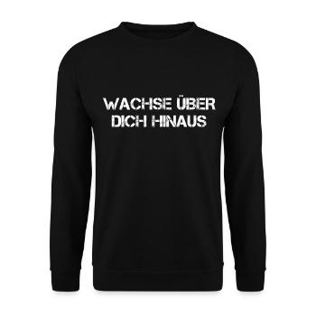 Grow beyond yourself - Unisex Sweatshirt - black - Front - Alina (178cm) & Michal (187cm)