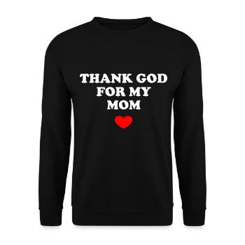 Dieu merci pour ma maman - Sweat-shirt Unisexe - noir - Devant - Alina (178cm) & Michal (187cm)