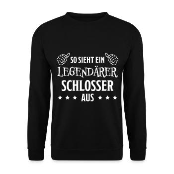 Schlosser Beruf Lustiger Spruch Schlosser Geschenk - Unisex Pullover - Schwarz - Vorne - Alina (178cm) & Michal (187cm)