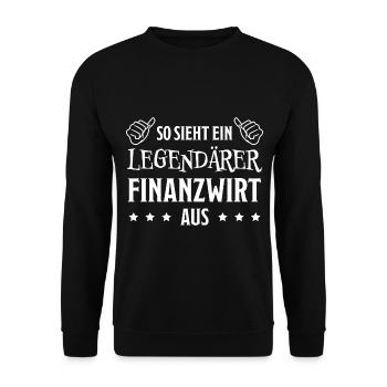 Finanzwirt Lustiger Spruch Job Finanzwirt Geschenk - Unisex Pullover - Schwarz - Vorne - Alina (178cm) & Michal (187cm)