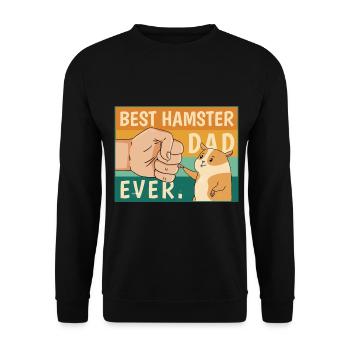 World's Best Hamster Dad Hamster Costume for - Unisex Sweatshirt - black - Front - Alina (178cm) & Michal (187cm)