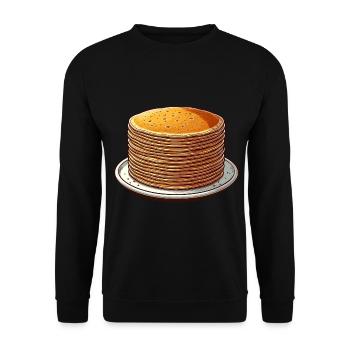 Blini Russian Pancakes Russia Crepes Russian - Unisex Sweatshirt - black - Front - Alina (178cm) & Michal (187cm)