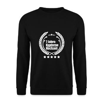Hochzeit - Unisex Pullover - Schwarz - Vorne - Alina (178cm) & Michal (187cm)