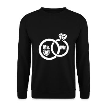 Wedding - Unisex Sweatshirt - black - Front - Alina (178cm) & Michal (187cm)
