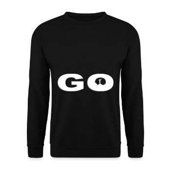 GO - BERGSTEIGER - BOULDERN - KLETTERN - BERG - Unisex Pullover - Schwarz - Vorne - Alina (178cm) & Michal (187cm)