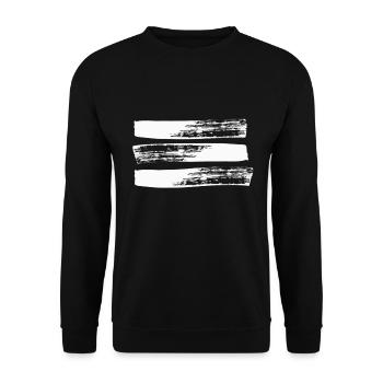Three brush strips - Unisex Sweatshirt - black - Front - Alina (178cm) & Michal (187cm)