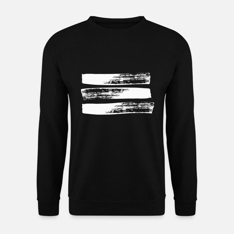Drei Pinsel Streifen - Unisex Pullover - Schwarz