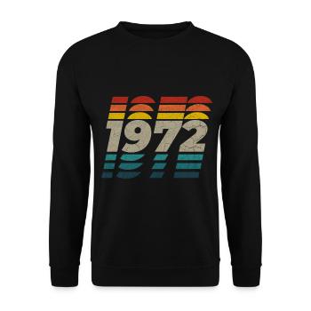 50e anniversaire, 1972. Anniversary grunge - Sweat-shirt Unisexe - noir - Devant - Alina (178cm) & Michal (187cm)