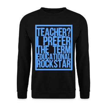 Lehrer? - Unisex Pullover - Schwarz - Vorne - Alina (178cm) & Michal (187cm)