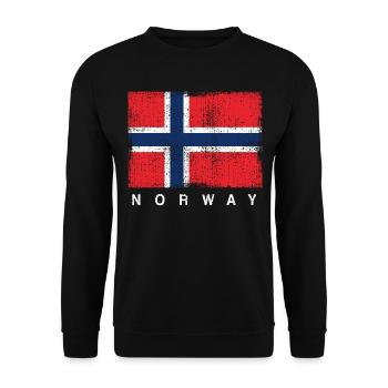 Norwegian flag - Unisex Sweatshirt - black - Front - Alina (178cm) & Michal (187cm)