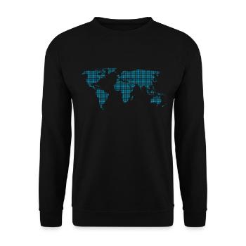 Carte mondiale - Sweat-shirt Unisexe - noir - Devant - Alina (178cm) & Michal (187cm)
