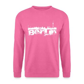Skyline de Berlin en design blanc - Sweat-shirt Unisexe - rose - Devant