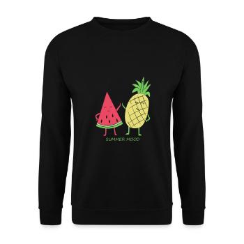 Ananas d'été melon d'eau - Sweat-shirt Unisexe - noir - Devant - Alina (178cm) & Michal (187cm)