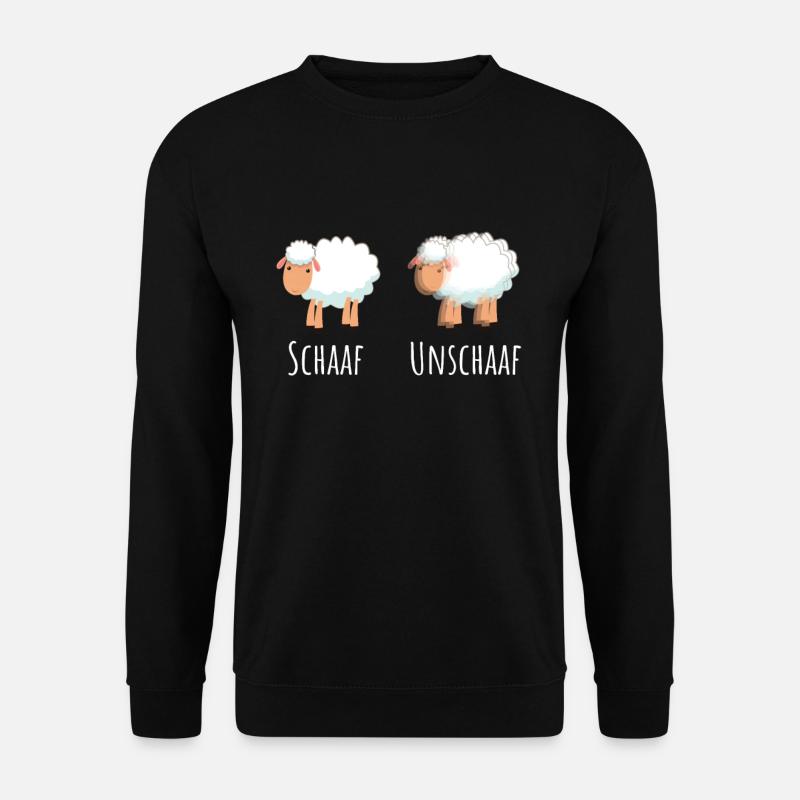 Schaaf Unschaaf Scharf Unscharf Wortwitz Humor - Unisex Pullover - Schwarz
