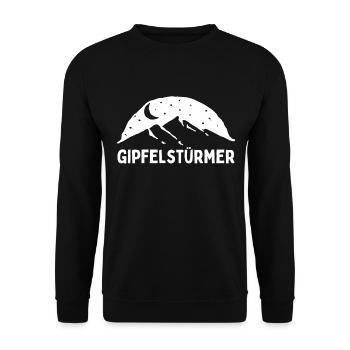Wandern Berge Outdoor Alpen Klettern Natur - Unisex Pullover - Schwarz - Vorne - Alina (178cm) & Michal (187cm)