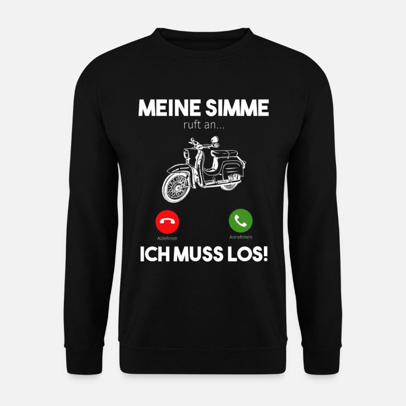 Simson KR51 Schwalbe Zweitakt DDR Moped Mofa - Unisex Pullover - Schwarz