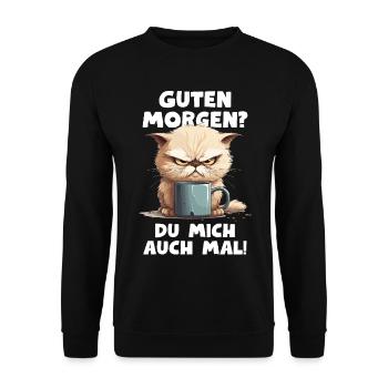 Grumpy 6 FERTIG - Unisex Pullover - Schwarz - Vorne - Alina (178cm) & Michal (187cm)