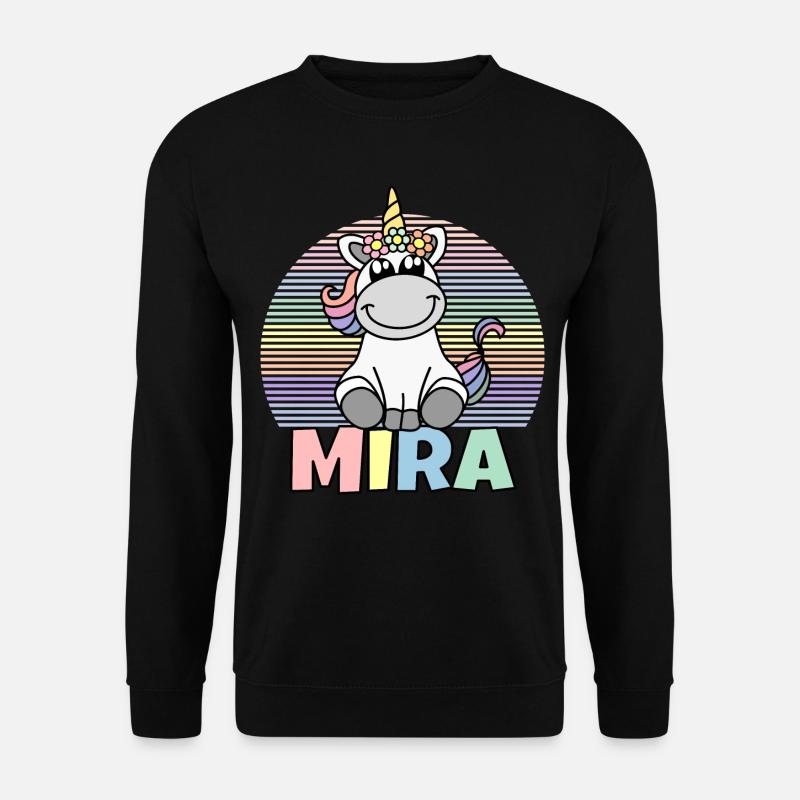 Mira Einhorn Name - Unisex Pullover - Schwarz