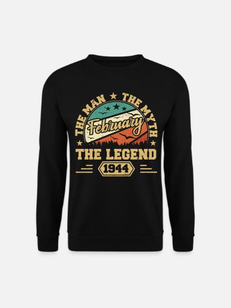 Geburtstagsgeschenk - geboren im Februar 1944 - Unisex Pullover - Schwarz