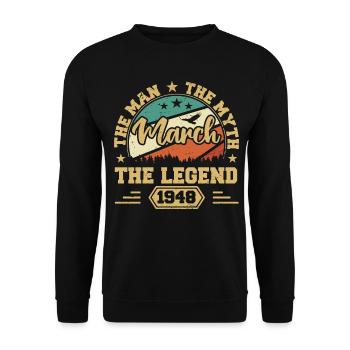 Mars 1948 Jubilé 1948 Marche des légendes - Sweat-shirt Unisexe - noir - Devant - Alina (178cm) & Michal (187cm)