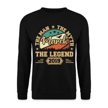 March 2019 Anniversary 2019 Legends March - Unisex Sweatshirt - black - Front - Alina (178cm) & Michal (187cm)