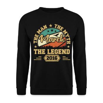 Mars 2016 Anniversaire 2016 Marche des légendes - Sweat-shirt Unisexe - noir - Devant - Alina (178cm) & Michal (187cm)