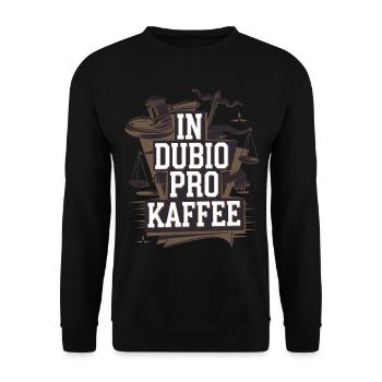 KAFFEE Anwalt Kanzlei Richter Jura Gericht Jurist - Unisex Pullover - Schwarz - Vorne - Alina (178cm) & Michal (187cm)