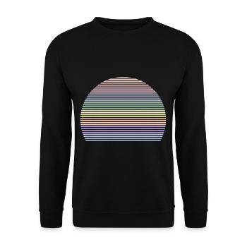 Retro rainbow pastel colors symbol shape - Unisex Sweatshirt - black - Front - Alina (178cm) & Michal (187cm)