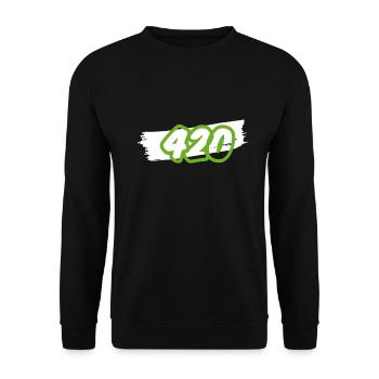 420 Cannabis Legalisierung Spruch - Unisex Pullover - Schwarz - Vorne - Alina (178cm) & Michal (187cm)