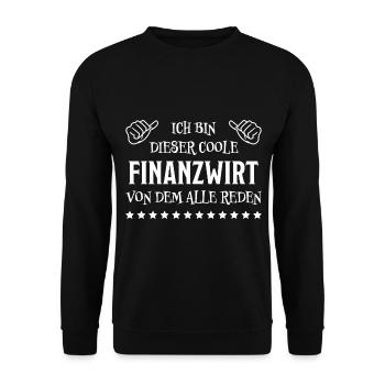 Finanzwirt Lustiger Spruch Job Finanzwirt Geschenk - Unisex Pullover - Schwarz - Vorne - Alina (178cm) & Michal (187cm)
