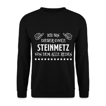 Steinmetz Lustiger Spruch Kunst Steinmetz Geschenk - Unisex Pullover - Schwarz - Vorne - Alina (178cm) & Michal (187cm)