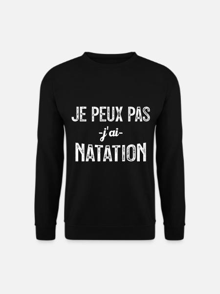 je peux pas j ai natation - Sweat-shirt Unisexe - noir