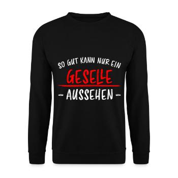 Geselle Lustiger Spruch Gesellenprüfung Geschenk - Unisex Pullover - Schwarz - Vorne - Alina (178cm) & Michal (187cm)