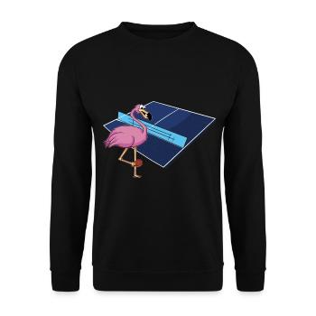 Tischtennis Outfit Damen Katze - Unisex Pullover - Schwarz - Vorne - Alina (178cm) & Michal (187cm)