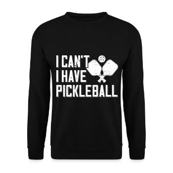 Pickleball Racket for Pickle Ball, Was That Out - Unisex Sweatshirt - black - Front - Alina (178cm) & Michal (187cm)